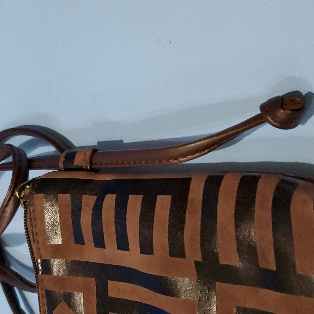 Pinky #6818-45  Genuine  leather brown printMaide in USA - Picture 5 of 5
